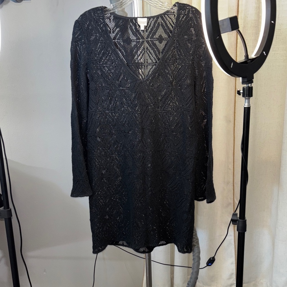 Milly Gray Lace Knit Top